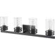 Lunden 4 Light 30.25 inch Matte Black Vanity Light Wall Light
